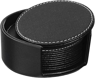 Support de verre rond en cuir résistant à la chaleur 6