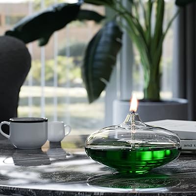Lampes à huile d'intérieur caterilite faites la main lanterne en verre