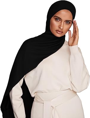 Hijab pour femme - foulard luxueux en jersey, regular