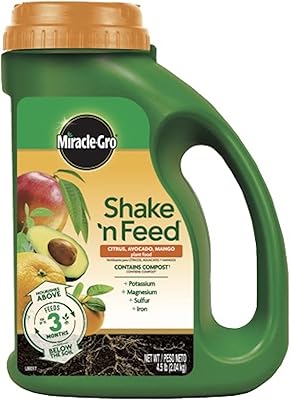 Miracle-gro shake & feed - acide d'agrumes à libération prolongée, avocat, mangue et engrais végétal. La marketplace qui fait du bien à votre budget : Diaytar