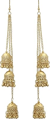 Boucles d'oreilles pendantes oxydées de style bohémien cachemirien afghan boucles indiennes pour femmes