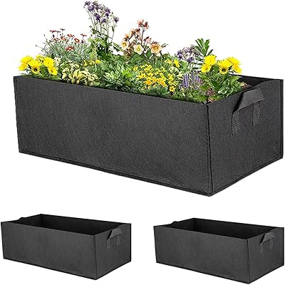 Dayong grands sacs de culture de plantes paquet de 3 pots en feutre