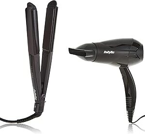 Lisseur à cheveux babyliss + sèche-cheveux léger babyliss | sèche-cheveux puissant de 2000 watts avec boucles et lissages avancés | capacité thermique élevée | coiffage 2 en 1 avec sèche-linge léger | st330sde+d212 (noir). Diaytar : Des promotions exceptionnelles toute l'année pour tous les Sénégalais