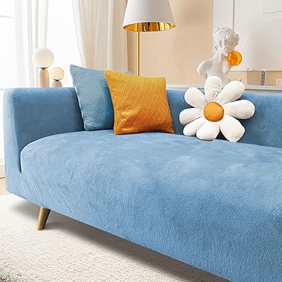 Housse de canapé en velours housse peluche très extensible luxe épaisse et douce