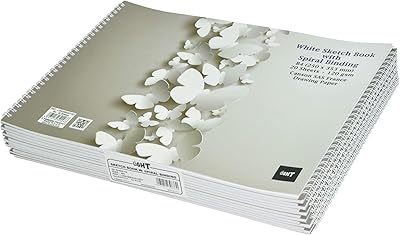 Carnet de croquis léger de 12 pièces à reliure spirale, 100 g/m2, b4