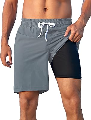 Short de bain pour hommes de 8 pouces avec poches, short de bain