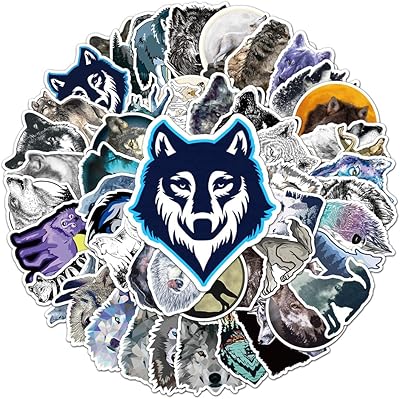Autocollants de loup cool pour filles garçons adolescents et enfants | 50 pièces