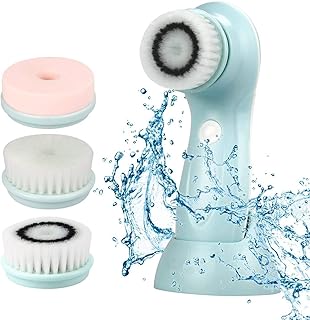 Brosse nettoyante sonique rotative 3 en 1 rechargeable par usb (bleu)
