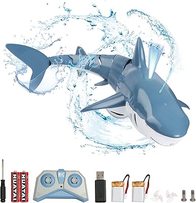 Jouets télécommandés de requin de piscine simulation haute améliorée de 24 ghz