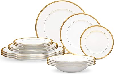 Ensemble noretek rochelle gold 16 pièces, blanc