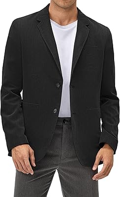 Veste blazer légère et décontractée pour hommes, coupe ajustée, avec deux boutons d'une