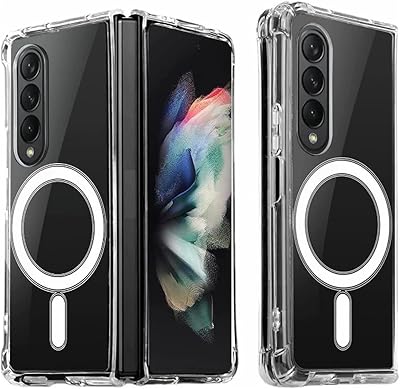 Coque transparente magnétique tadallo pour samsung galaxy z fold 5 compatible avec le portefeuille