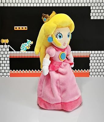 Peluche magique princesse peach 10" douce et charmante cadeau parfait pour les filles
