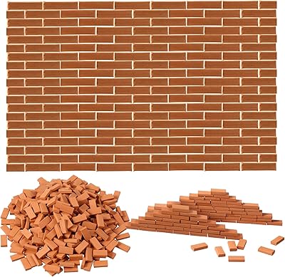 350 pièces mini briques d'aménagement paysager, modèle de mini brique rouge, mini briques pour l'artisanat, mini briques réalistes pour accessoires de jardin de maison de poupée, échelle 1/35. Redéfinissez vos attentes shopping avec Diaytar
