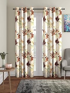 Rideaux de porte home sizzler en polyester, lot de deux pièces, taille 116