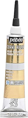 Peinture dimensionnelle en relief vitrel pebeo ceren tube de 20 ml avec buse
