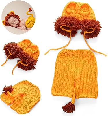 Accessoires de photographie pour nouveau-né, vêtements faits à la main, ensemble de vêtements en crochet lion mignon pour bébés garçons filles tout-petits. Votre centre commercial virtuel au Sénégal : Diaytar