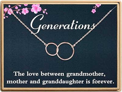 Sanera generations collier cadeau pour grand-mère plaqué or rose 14 carats. Diaytar Sénégal : Large gamme, petits prix, grande satisfaction