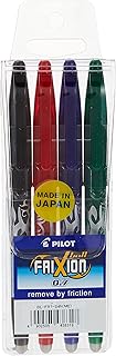 Stylo à bille effaçable pilot frixion, 4 pièces, 0,7 mm, couleurs assorties