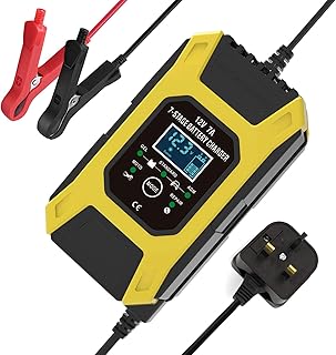 Chargeur de batterie de voiture chargeur au plomb 12v 7a écran lcd intelligent