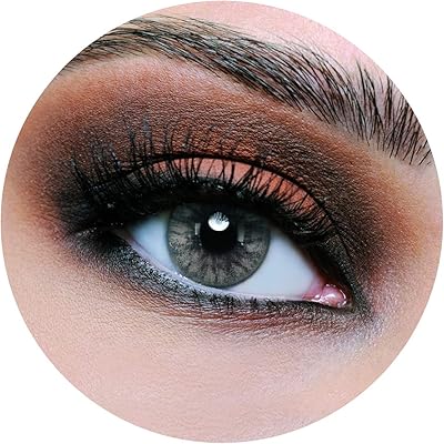 Lentilles de contact cosmétiques desio 3 mois avec solution - gris clair