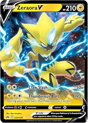 Pokémon - carte ultra rare ziraura v 053/159 - couronne zénith