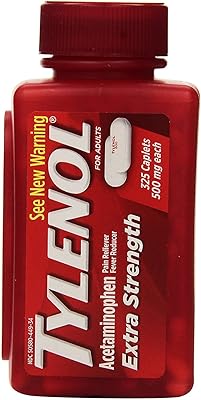 Capsules d'acétaminophène tylenol extra fort, 325 capsules (500 mg)