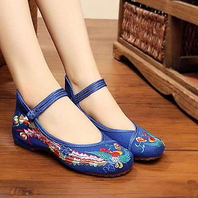 Chaussures traditionnelles chinoises brodées de fleurs orientales pour femmes robe hanfu