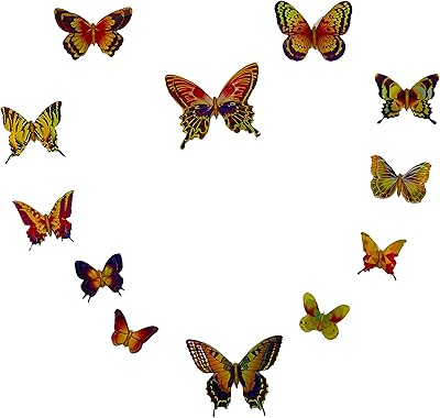 Autocollants muraux papillon pour décoration de chambre d'enfants superbe murale