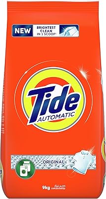 Détergent en poudre pour machine à laver automatique de tide, pesant 9 kg