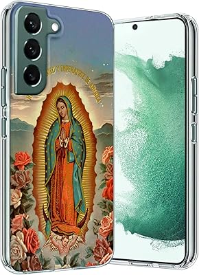 Mafzihawk coque transparente pour samsung galaxy s22+ avec motif guadalupe vierge marie catholique