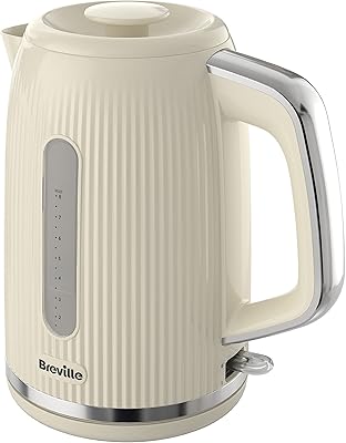 Bouilloire électrique breville audacieuse avec crème vanille | 1,7 l | 3 kw