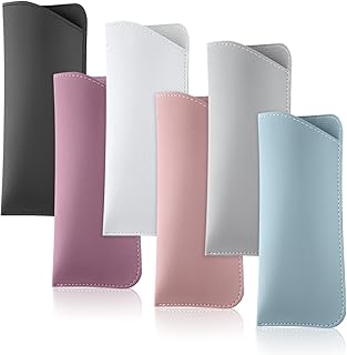 Étuis à lunettes souples, 6 pièces étui à lunettes en cuir, étui à