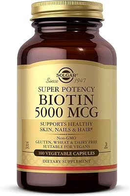 Solgar biotine 5000 mcg, 100 capsules végétariennes