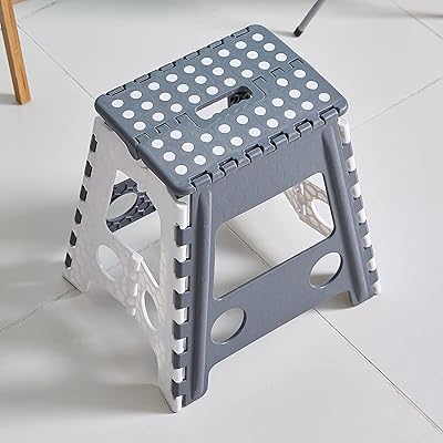 Kino 16 pouces tabouret pliant antidérapant pour enfants et adultes avec poignée robuste