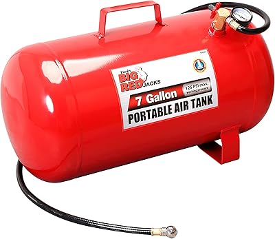 Réservoir d'air portable horizontal big red torin t88007 avec tuyau de 36 pouces