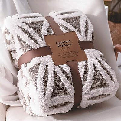 Couverture polaire sherpa lomao couverture douce et pelucheuse double face pour canapé-lit