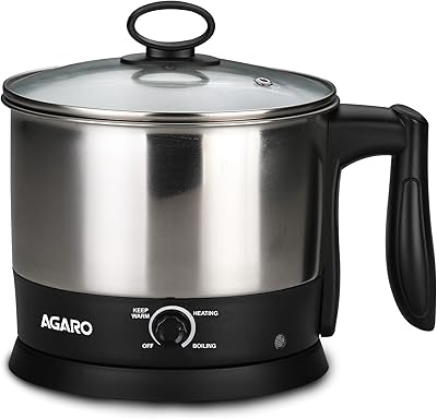 Bouilloire polyvalente ajaro d'esteem, 1,2 l, 600 watts avec 3 modes de chauffage