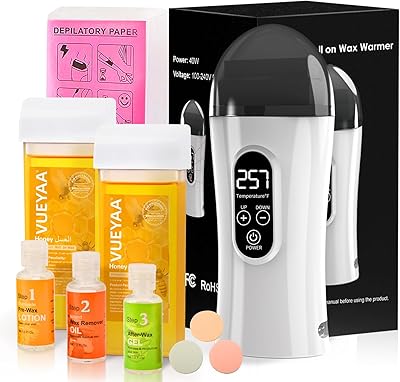Kit de cire à rouler, kit d'épilation pour femmes, kit de rouleau