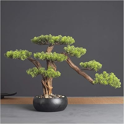 Nykk bonsaï artificiel 14,2 pouces. plante de bonsaï de cèdre faux bonsaï simulation