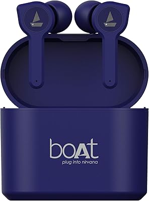 Écouteurs bluetooth sans fil boot 402 avec microphone d'airdobs (bleu foncé)