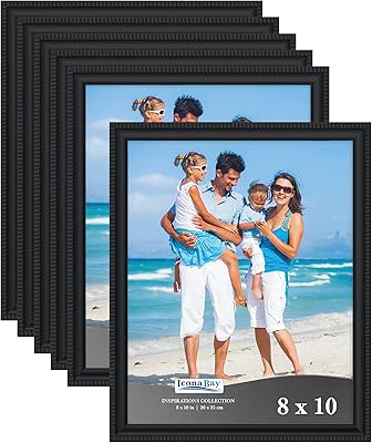 Cadres photo icona bay 8 x 10 (noir paquet de 6)