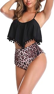 Keqin maillot de bain taille haute pour femme ensemble tankini à