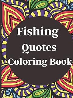 Livre de coloriage citations de pêche : livre de peinture format 8,25x11 pouces
