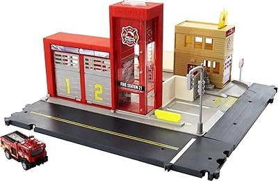 Ensemble de jouets de voiture de pompier matchbox et jouet de camion de pompiers à l'échelle 1:64, lumières et sons, pièces mobiles. Diaytar : Qualité professionnelle, prix grand public