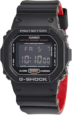 Montre de sport numérique en caoutchouc et plastique pour hommes - dw-5600hr-1er