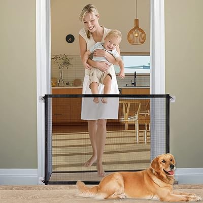 Mecacoz barrière portative en maille pour bébé, barrière pour animaux de compagnie