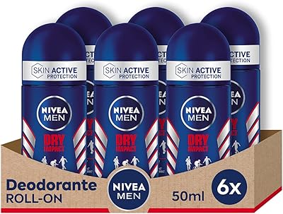 Déodorant nivea men dry impact - 50 ml, paquet de 6