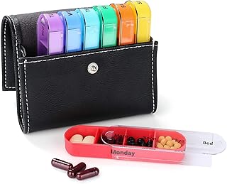 Occuwzz® rainbow medicine pouch pilulier 4 fois par jour planificateur de médicaments