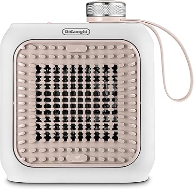 Mini radiateur silencieux delonghi au design pratique avec grille orientable thermostat sûr petit